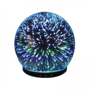 Meilleur produit aux Etats-Unis ultrasonique feu d'artifice électrique en verre humidificateur aroma diffuseur d'huile essentielle avec la lumière colorée