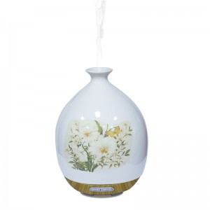 130ml diffuseur d'arome de fleur en céramique de beauté traditionnelle air frais électrique